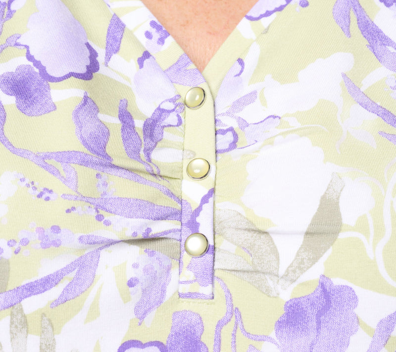 Denim & Co. So Soft Jersey Bracelet Sleeve Sweetheart Neck Printed Top — View 6