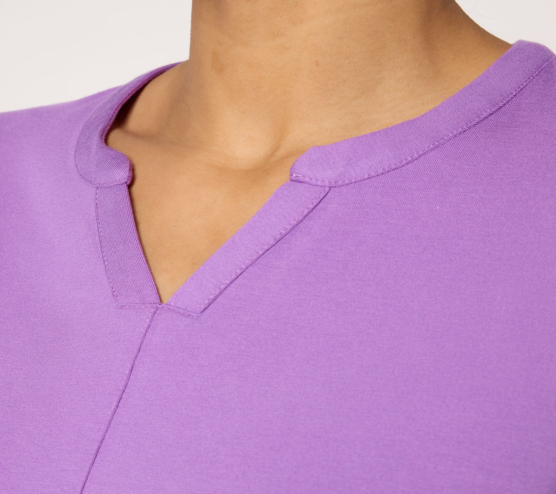 Denim & Co. Essentials Regular So Soft Jersey Split Nk Tunic — View 13