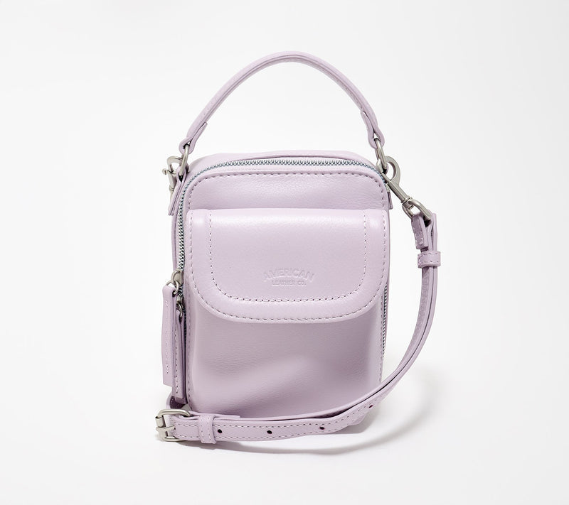 American Leather Co. Tribeca Leather Crossbody w/ Top Handle — View 3