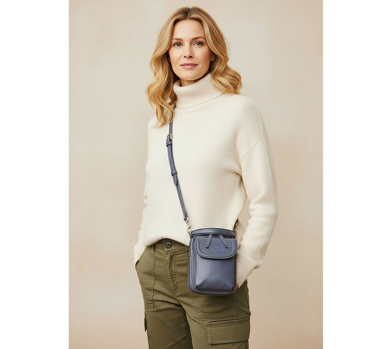 American Leather Co. Tribeca Leather Crossbody w/ Top Handle — View 8