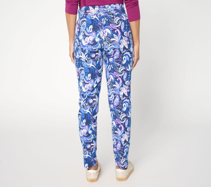 Denim & Co. Petite Duo Stretch Slim Leg Pants w/ Zip Pockets — View 4