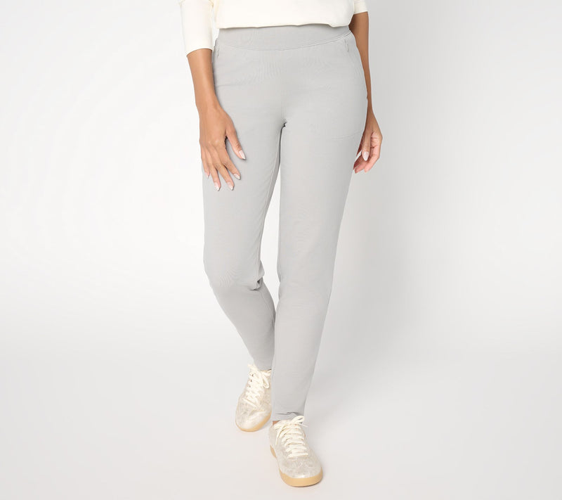Denim & Co. Petite Duo Stretch Slim Leg Pants w/ Zip Pockets — View 12