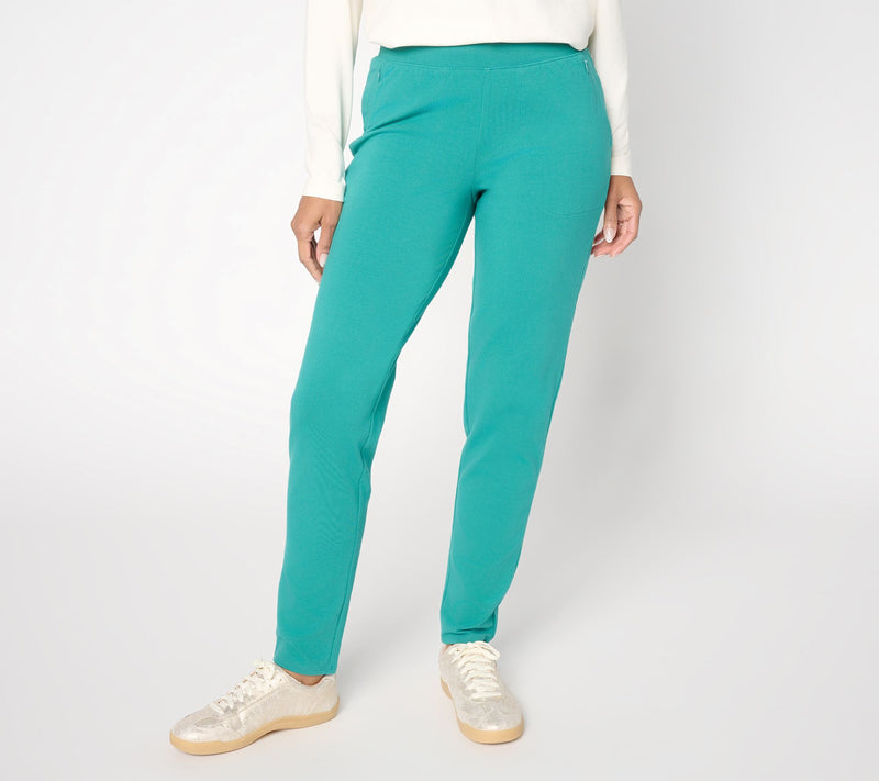 Denim & Co. Petite Duo Stretch Slim Leg Pants w/ Zip Pockets — View 14