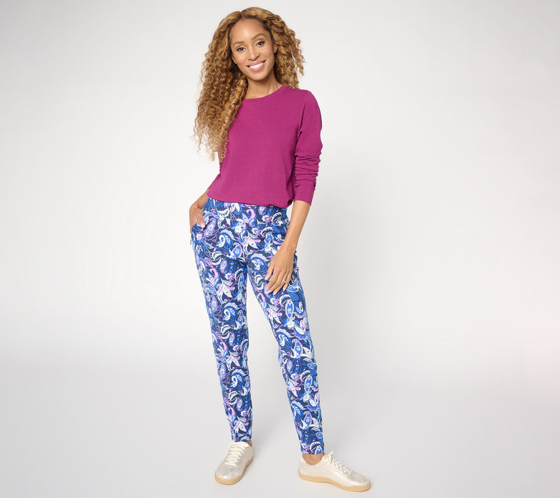 Denim & Co. Tall Duo Stretch Slim Leg Pants w/ Zip Pockets — View 5