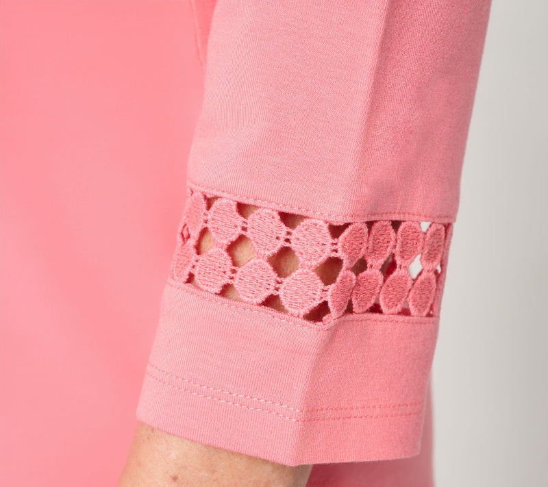 Denim & Co. Regular So Soft Jersey Bracelet Sleeve Round Neck Top — View 14