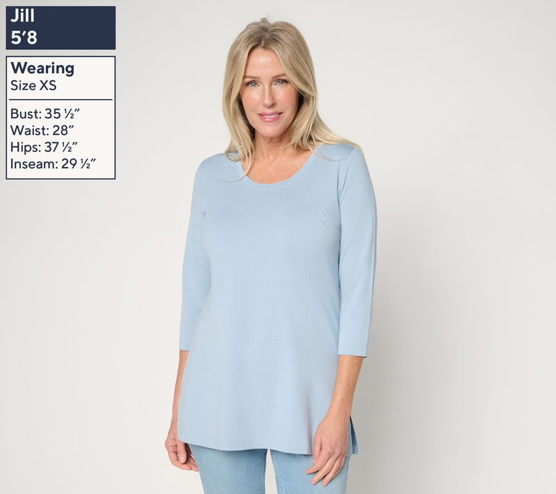 Denim & Co. Essentials Regular So Soft Jersey Scoop Neck Tunic — View 7