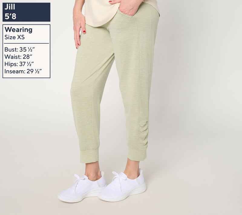 Denim & Co. Active Regular Cool to the Touch Ruched Joggers — View 3