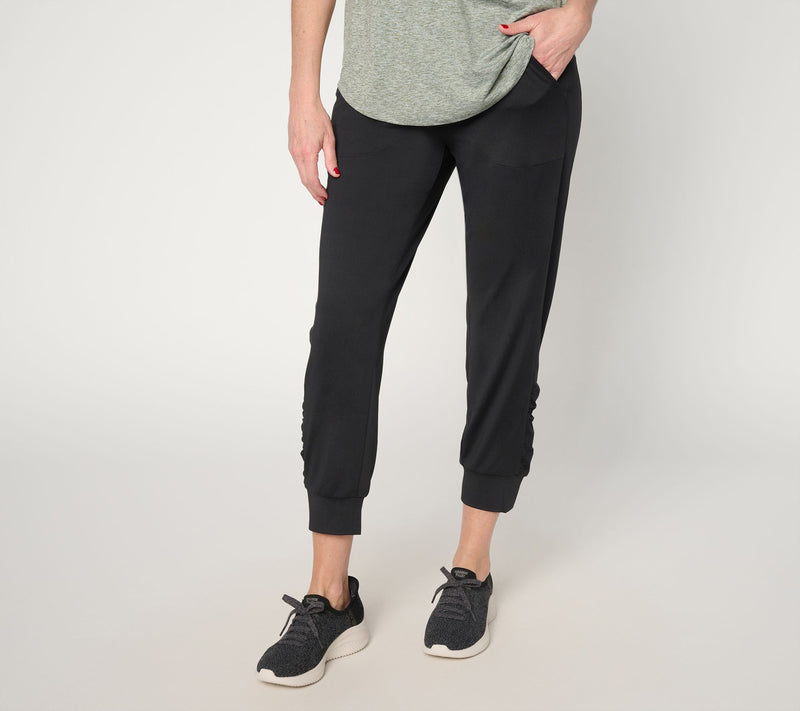 Denim & Co. Active Petite Cool to the Touch Ruched Joggers — View 10