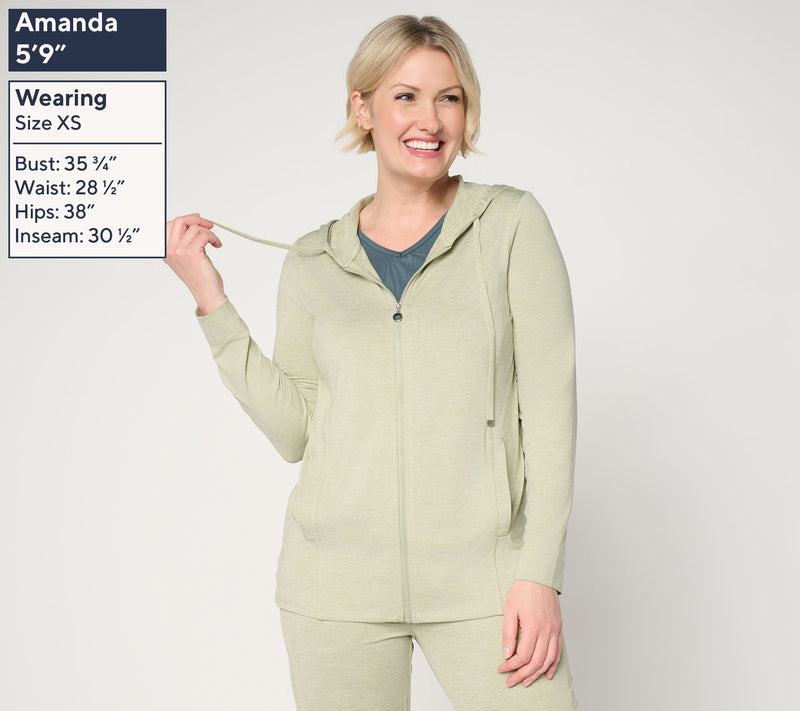 Denim & Co. Active Cool to the Touch Jersey Jacket w/ Hood — View 3