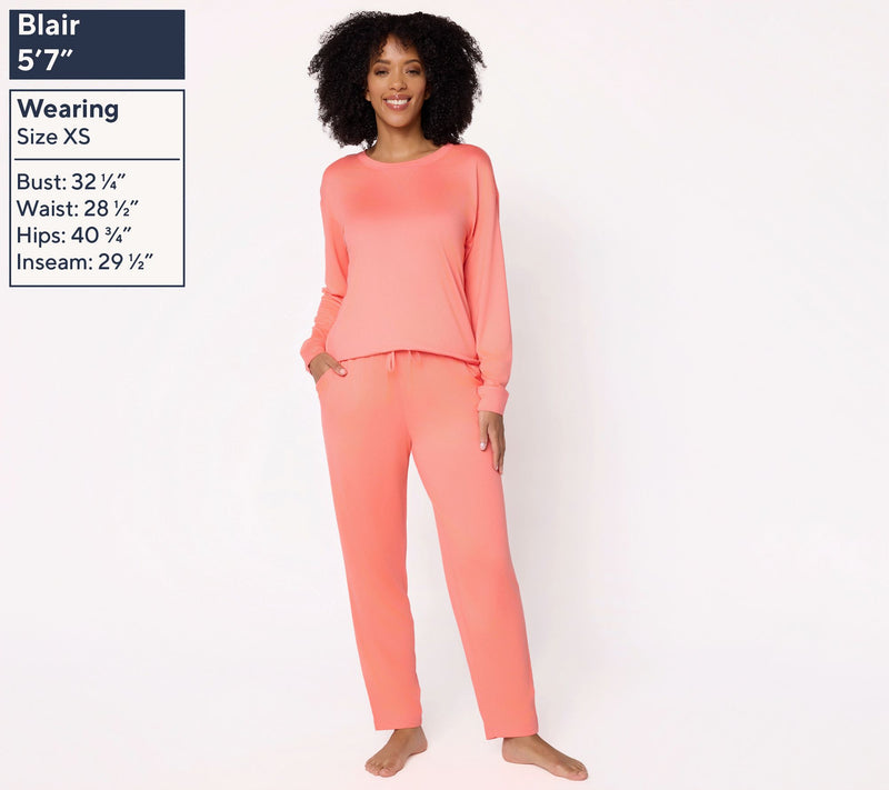 AnyBody Regular Lush Jersey Long Sleeve Top and Ankle Pant — View 13