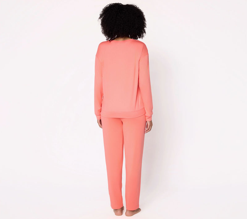 AnyBody Tall Lush Jersey Long Sleeve Top and Ankle Pants — View 14