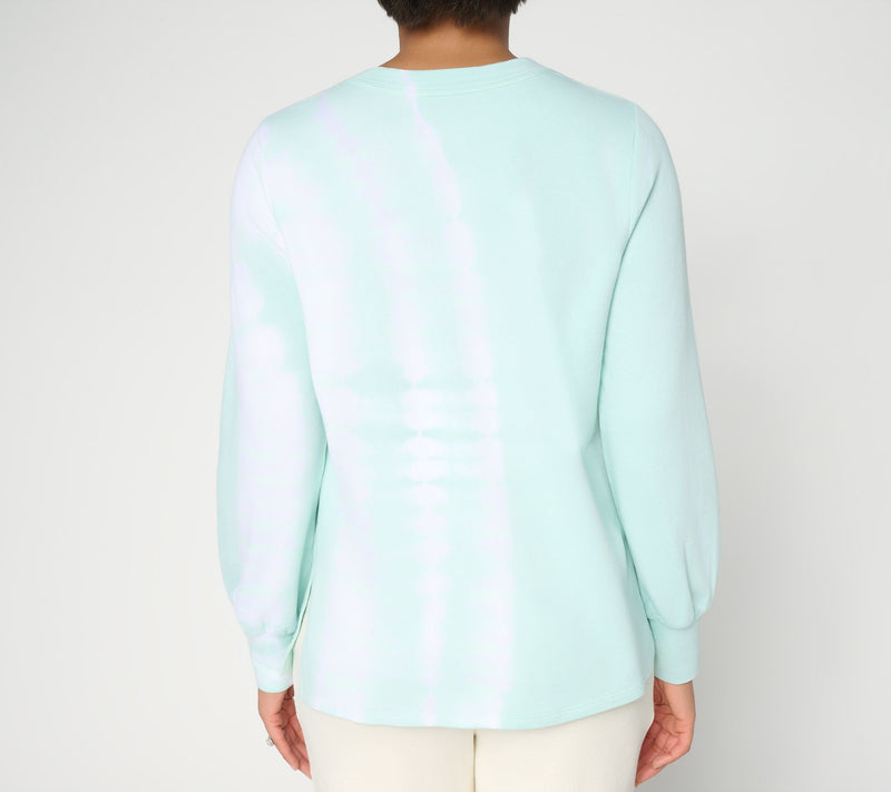 AnyBody French Terry Tie Dye Sweatshirt — View 4