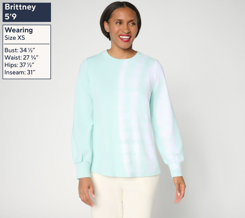 AnyBody French Terry Tie Dye Sweatshirt — View 3
