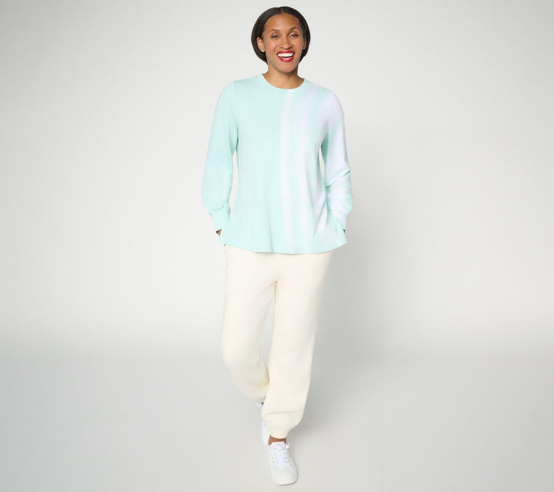 AnyBody French Terry Tie Dye Sweatshirt — View 5