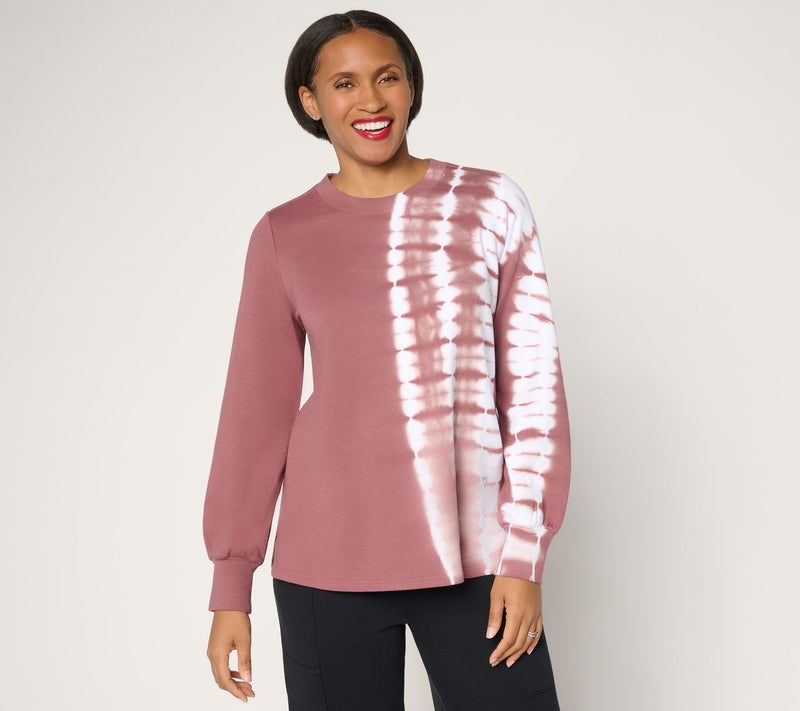 AnyBody French Terry Tie Dye Sweatshirt — View 15
