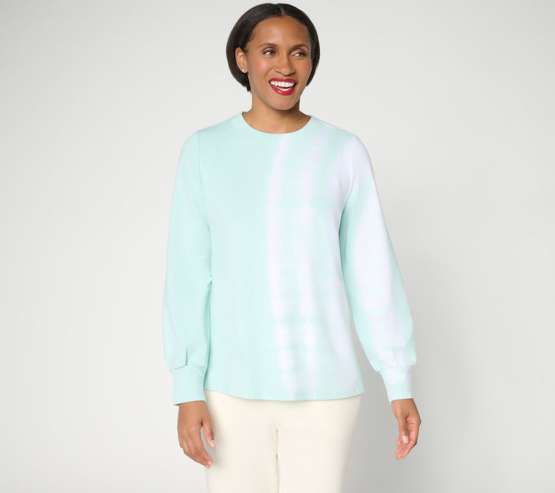 AnyBody French Terry Tie Dye Sweatshirt — View 16