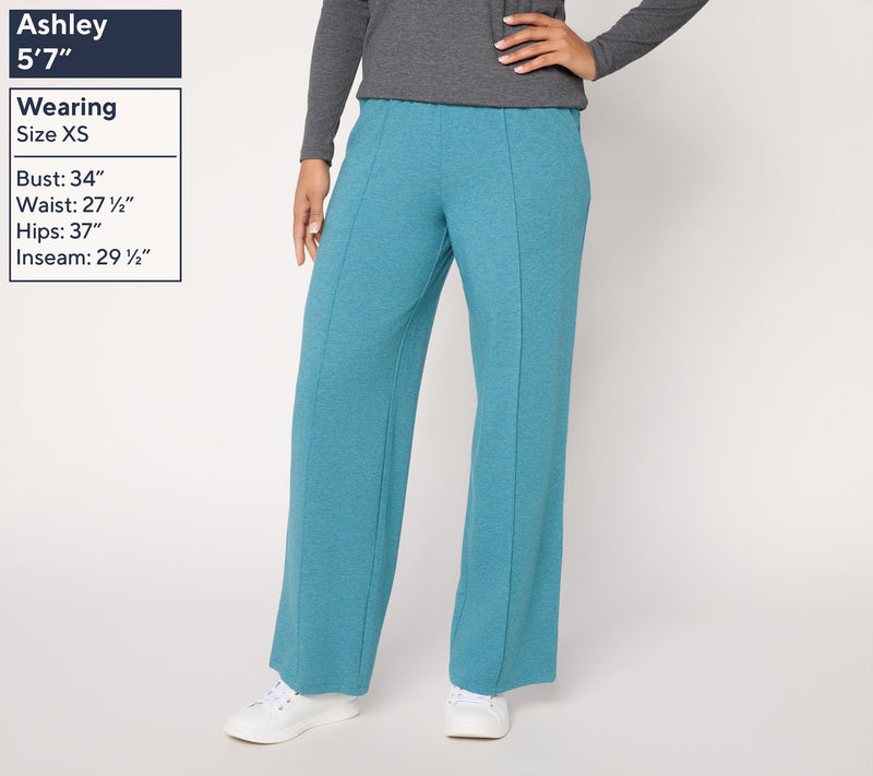 AnyBody Petite Cozy Knit French Terry Straight Leg Pants — View 5