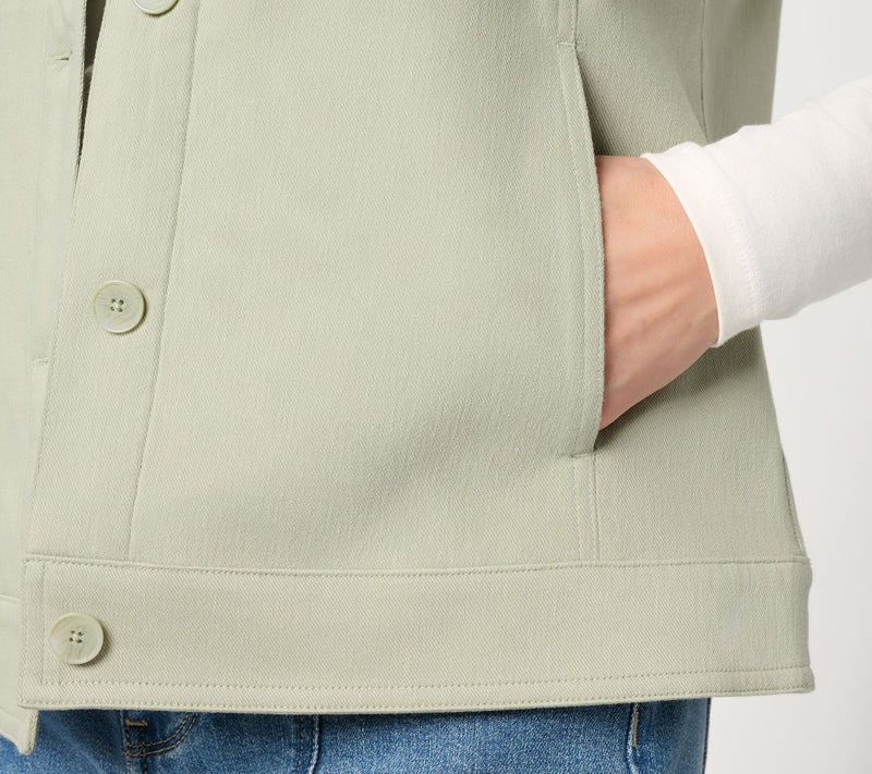 Denim & Co. Comfy Knit Air Indigo or Color Vest — View 6