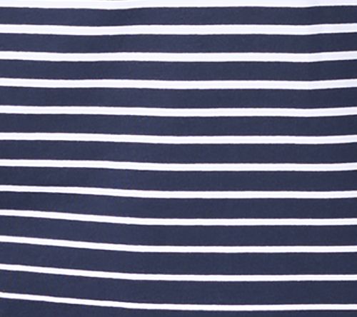 Denim & Co. Americana Striped French Terry Crew Neck Top — View 4