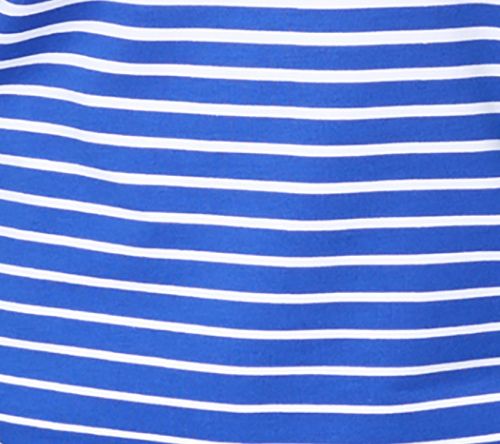 Denim & Co. Americana Striped French Terry Crew Neck Top — View 2