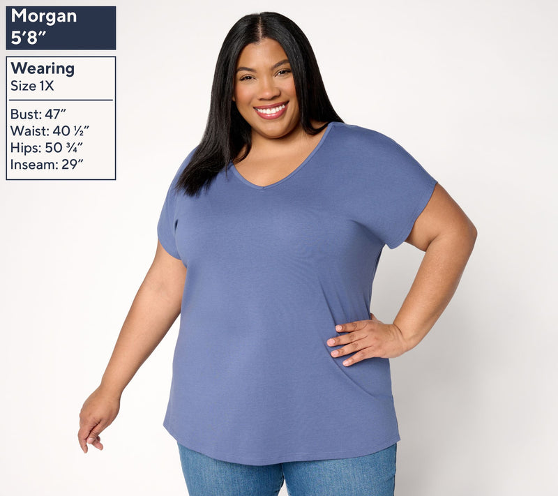 Denim & Co. Essentials Favorite Jersey 2-Pack Dolman Sleeve Tops — View 10