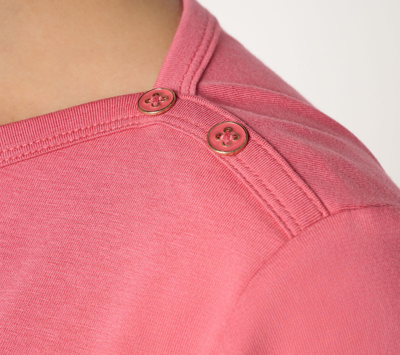 Denim & Co. Essentials Favorite Jersey Boat Neck Elbow Sleeve Top — View 8