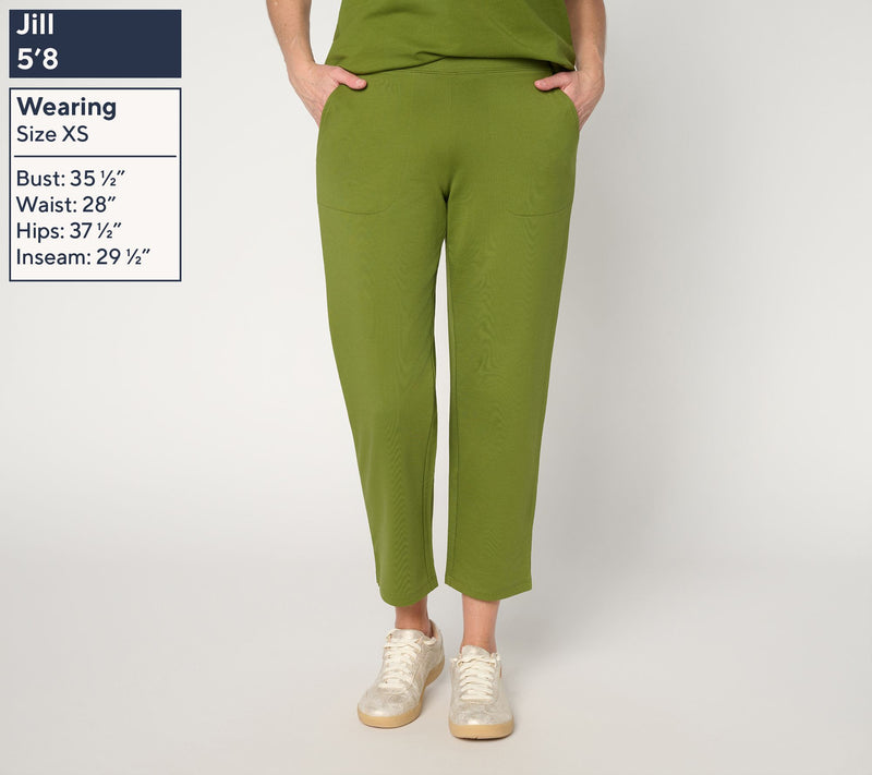 Denim & Co. Tall EasyWear French Terry Straight Leg Crop Pants — View 15