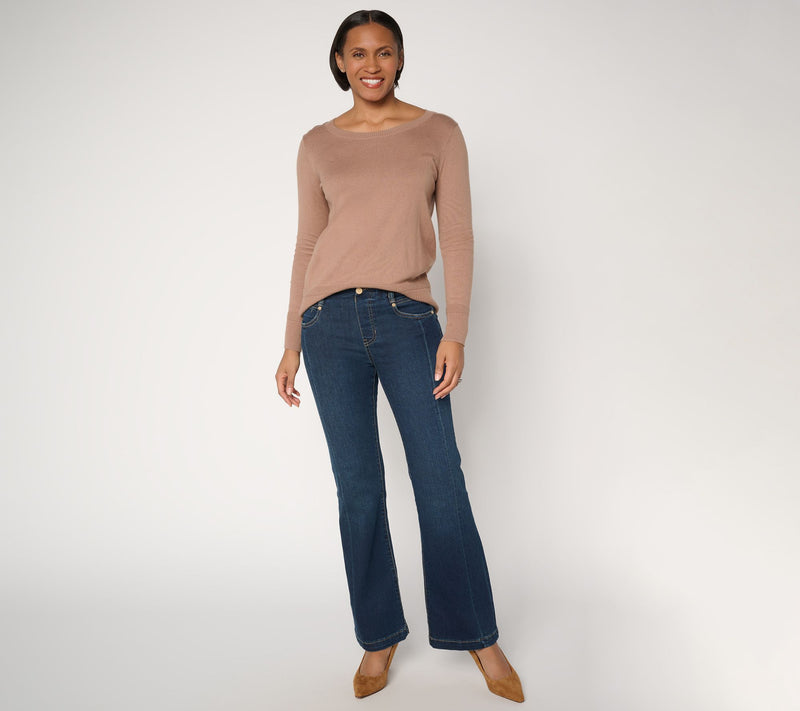 Liverpool Los Angeles Gia Glider Pull-On Seamed Jeans- Nw Hamps — View 4