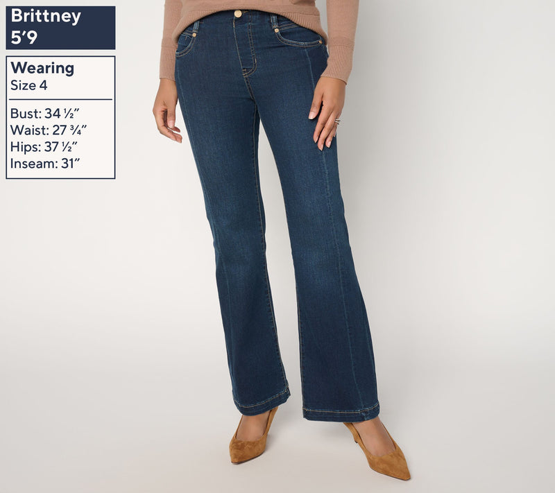 Liverpool Los Angeles Gia Glider Pull-On Seamed Jeans- Nw Hamps — View 2