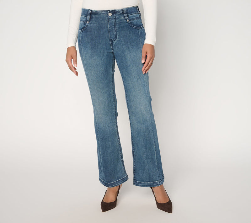 Liverpool Los Angeles Gia Glider Pull-On Seamed Jeans- Wyoming — View 8