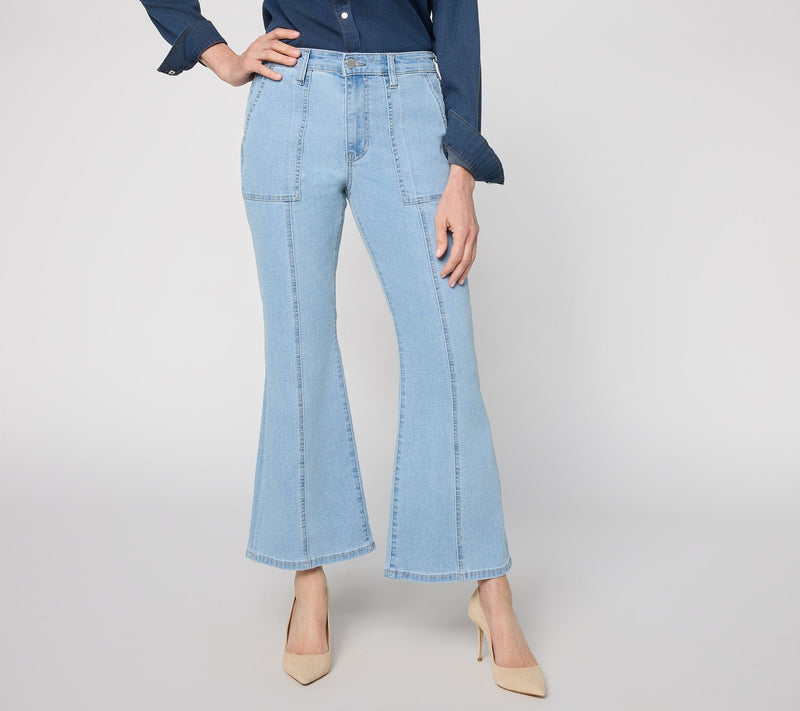 Liverpool Los Angeles Crop Jeans with Utility Detail - Fortworth Lt — View 4
