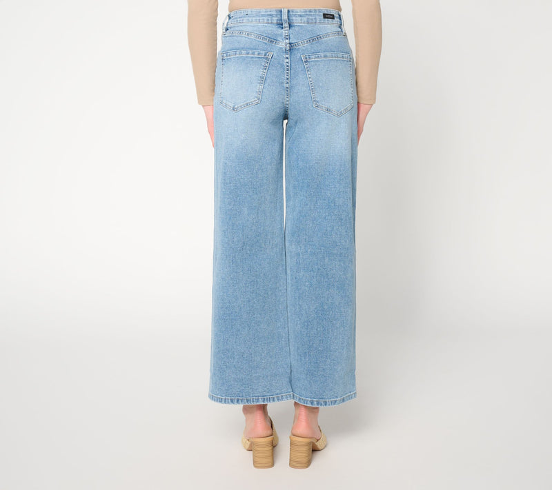 Liverpool Los Angeles Wide Leg Hi-Rise Jeans - Maine Medium — View 5