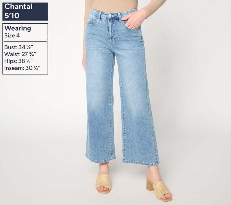 Liverpool Los Angeles Wide Leg Hi-Rise Jeans - Maine Medium — View 4