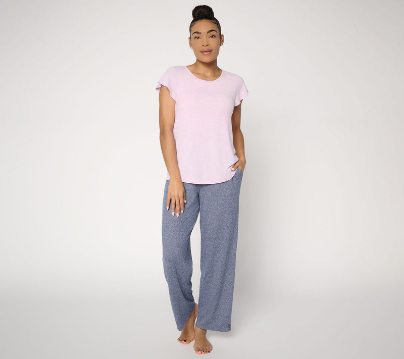 Anybody Soothing Knit Jersey Flutter Sleeve Tee with Support System — View 5