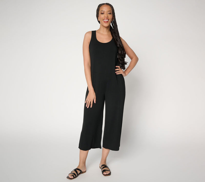 Anybody Petite Soothing Knit Jersey Jumpsuit with Support System — View 11