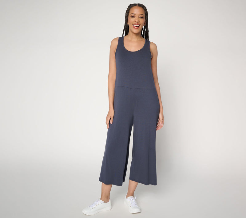 Anybody Petite Soothing Knit Jersey Jumpsuit with Support System — View 12