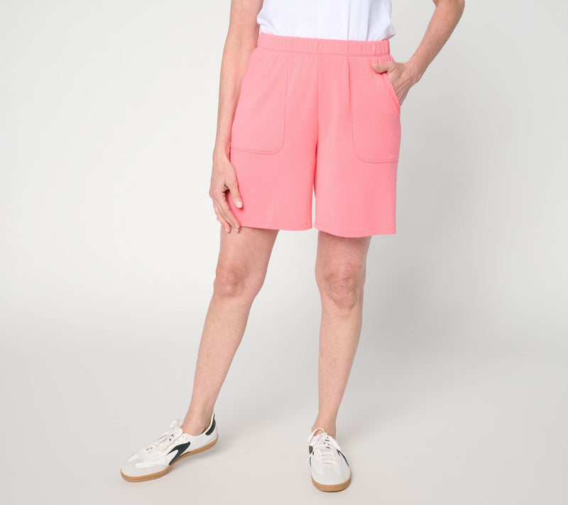Anybody Micro Modal Brushed Knit Pull On Short with Pockets — View 11