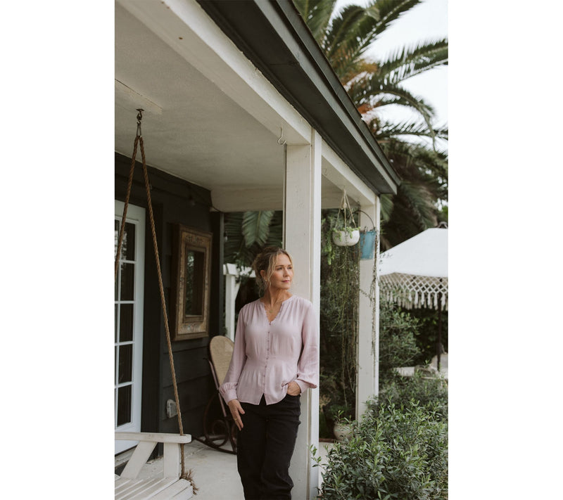 Me by Jennie Garth Long Sleeve Blouse with Pintuck Detail — View 9