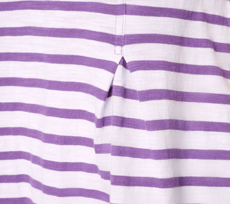LOGO by Lori Goldstein Pleated Tee with Contrast Rib Trim — View 6