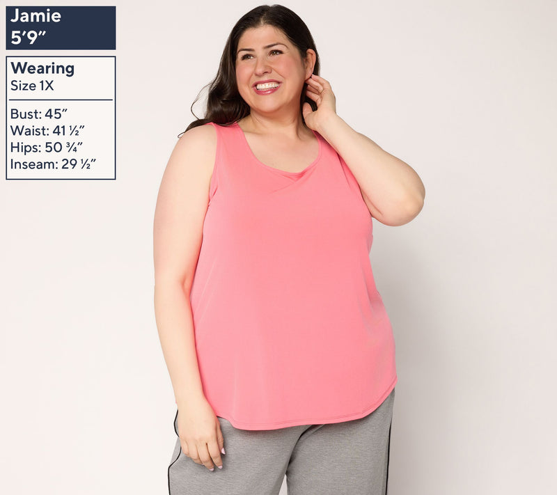 Susan Graver Essentials Liquid Knit Set of 2 Tanks — View 10