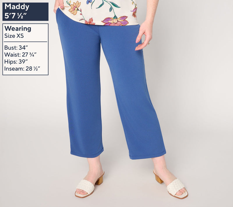 Susan Graver Essentials Petite Liquid Knit Set of 2 Crop Pants — View 11