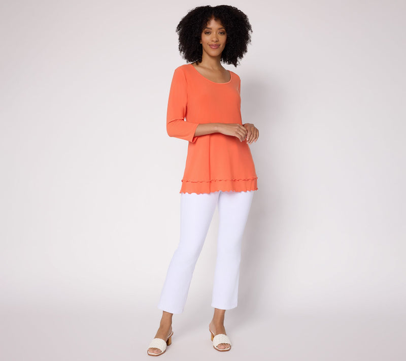Women with Control Fit and Flare Layered Top — View 7