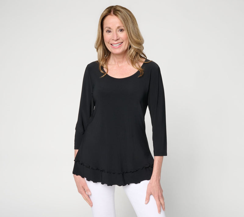 Women with Control Fit and Flare Layered Top — Main view
