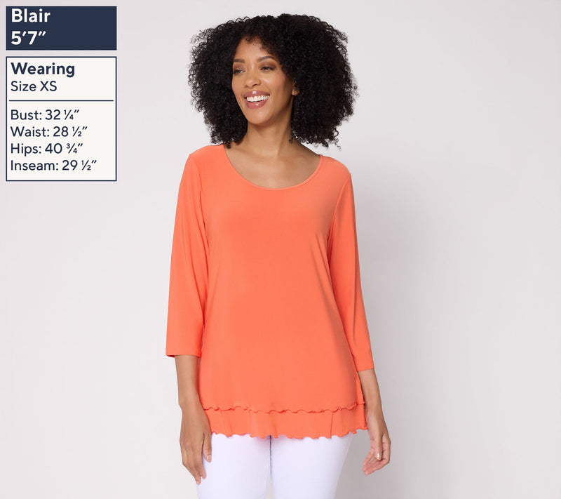 Women with Control Fit and Flare Layered Top — View 5
