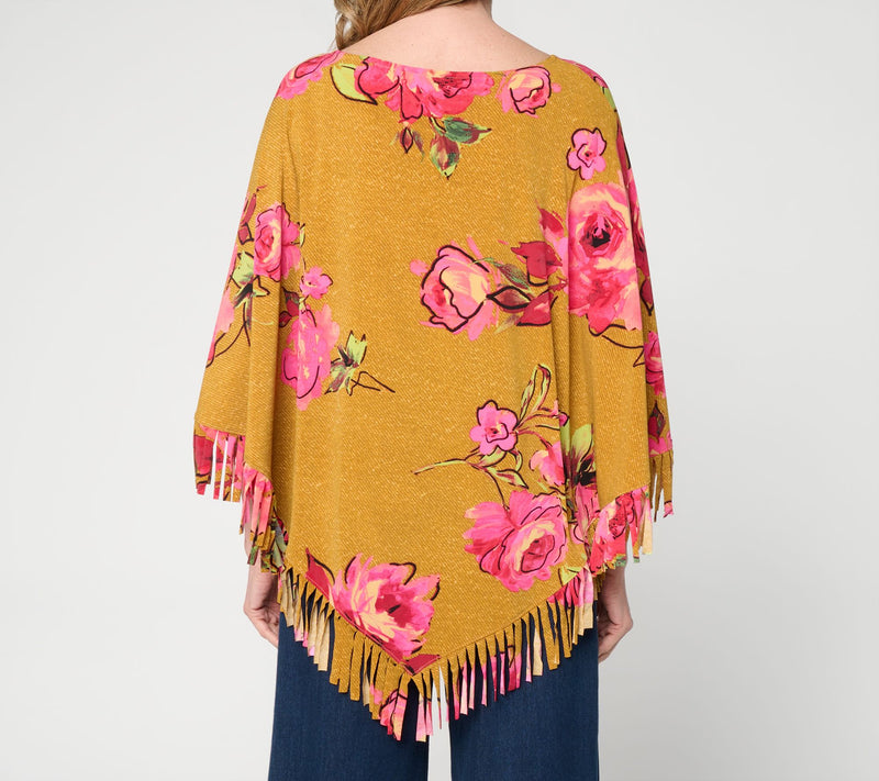 Women with Control Como Jersey Fringe Poncho — View 11
