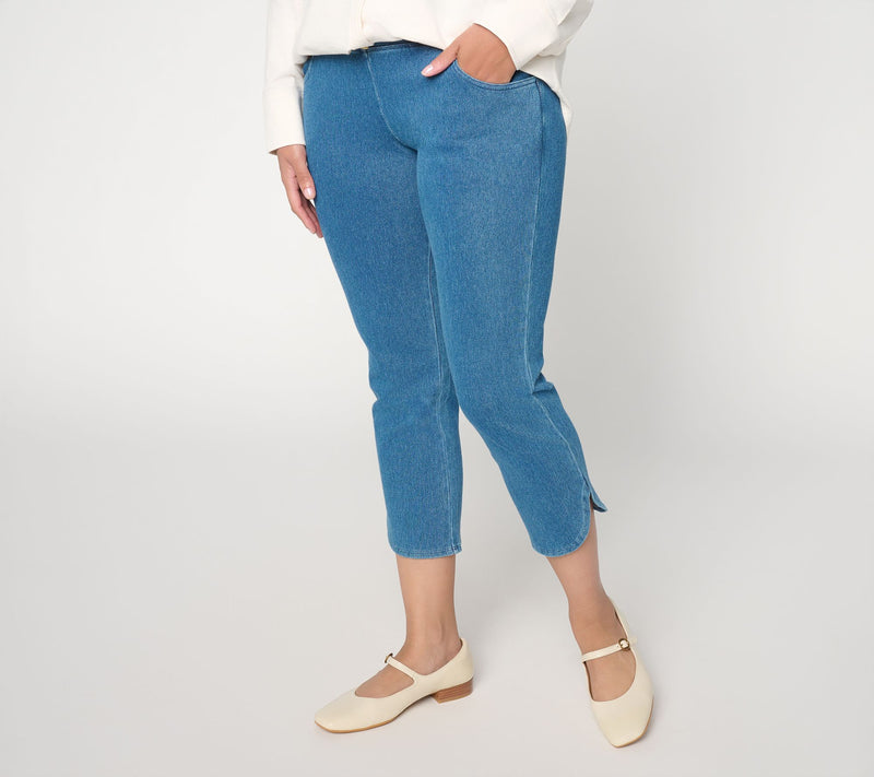 Women with Control Petite Prime Stretch Straight Leg Crop Pants — Main view