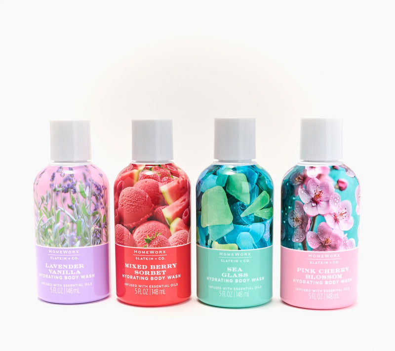 Homeworx by Slatkin + Co. 4pc Spring Getaway 5oz shower gel set — Main view