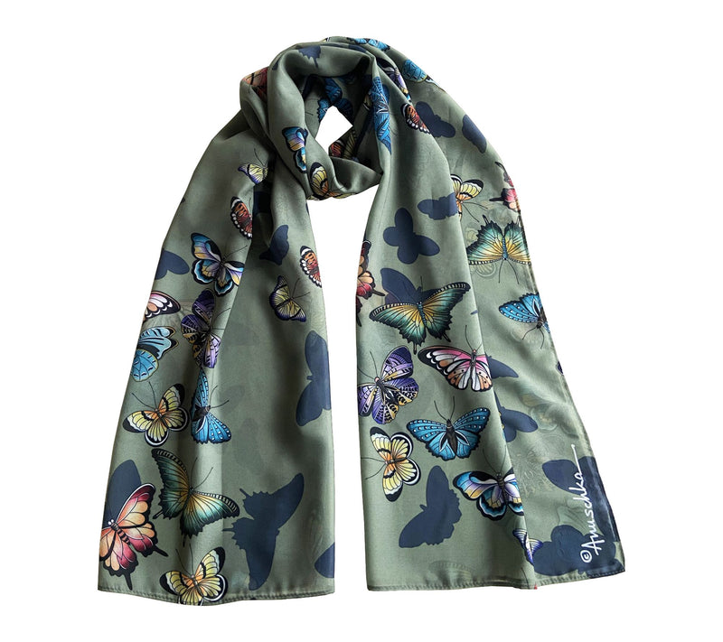 Anuschka Printed 24" x 72" Chiffon Scarf — View 36