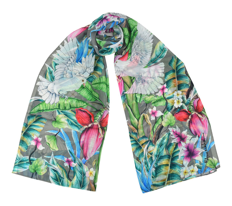 Anuschka Printed 24" x 72" Chiffon Scarf — View 42