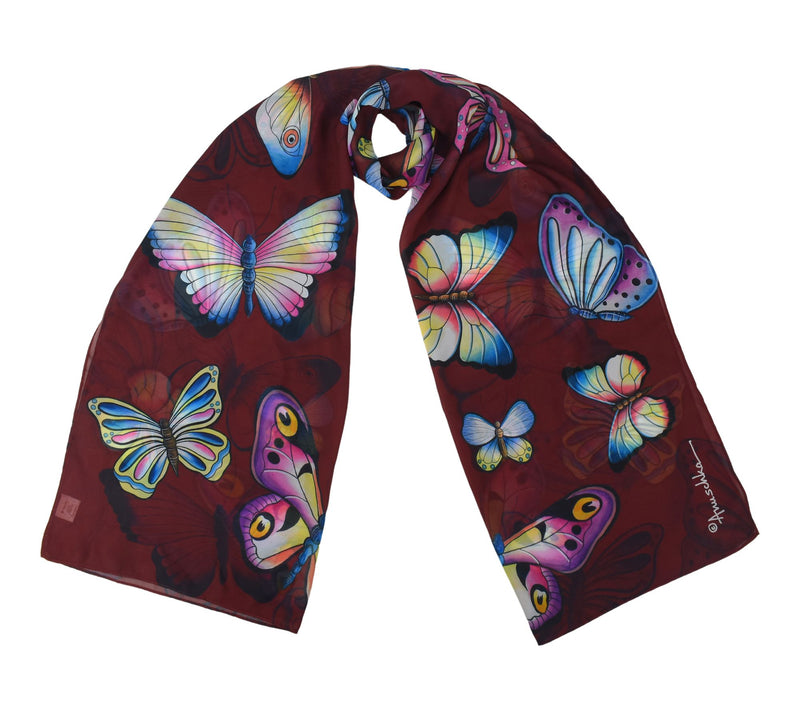 Anuschka Printed 24" x 72" Chiffon Scarf — View 44